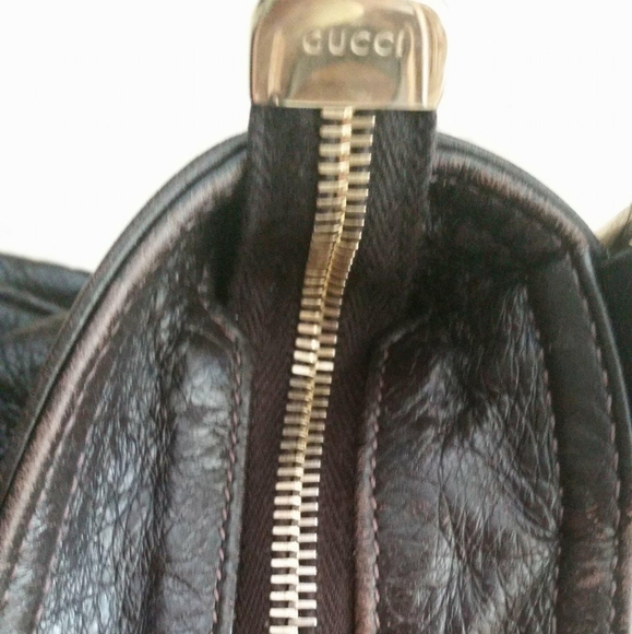 AUTHENTIC VINTAGE GUCCI GUCCISSIMA LEATHER MESSENGER CROSSBODY BAG BROWN - Picture 9 of 10